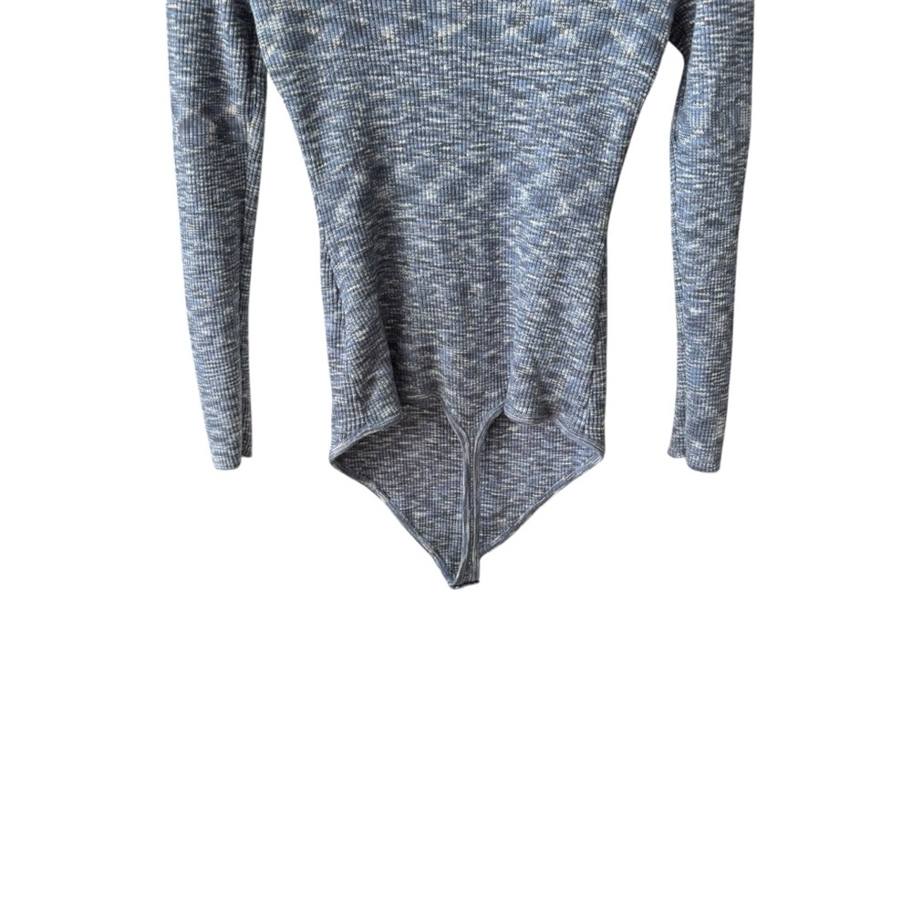 Abercrombie Blue Cutout O Ring Ribbed Bodysuit XL Y2K Going Out Top - Picture 8 of 9